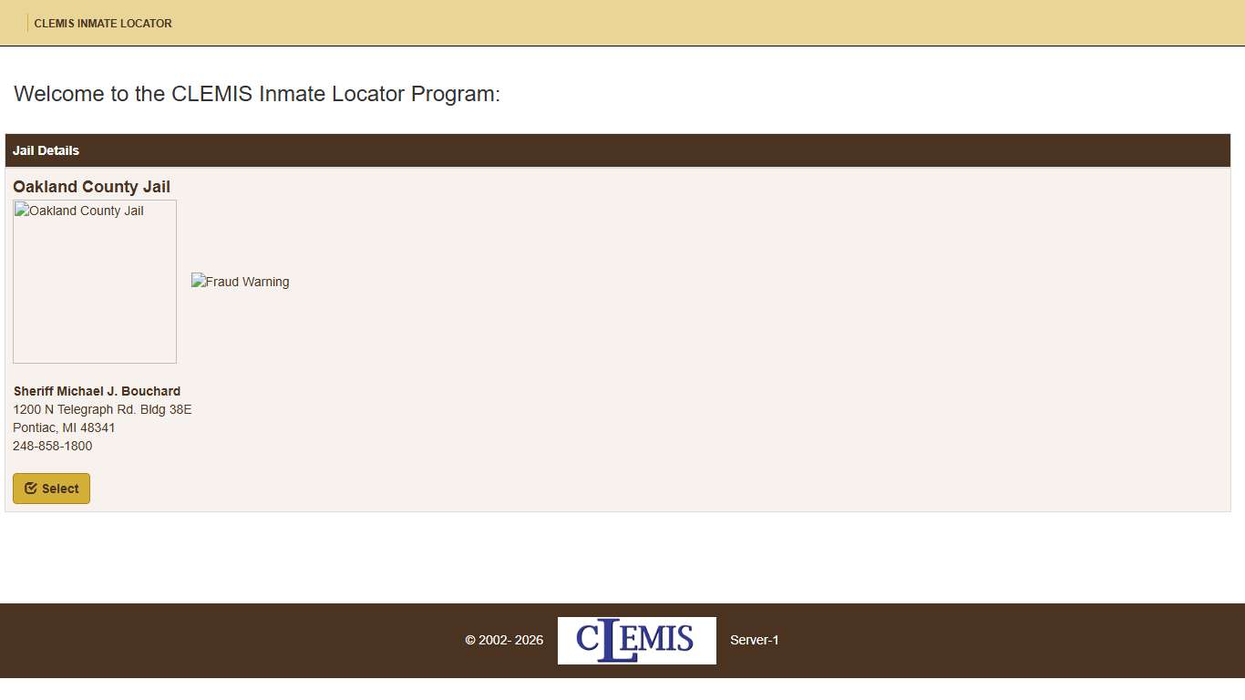 CLEMIS Inmate Locator