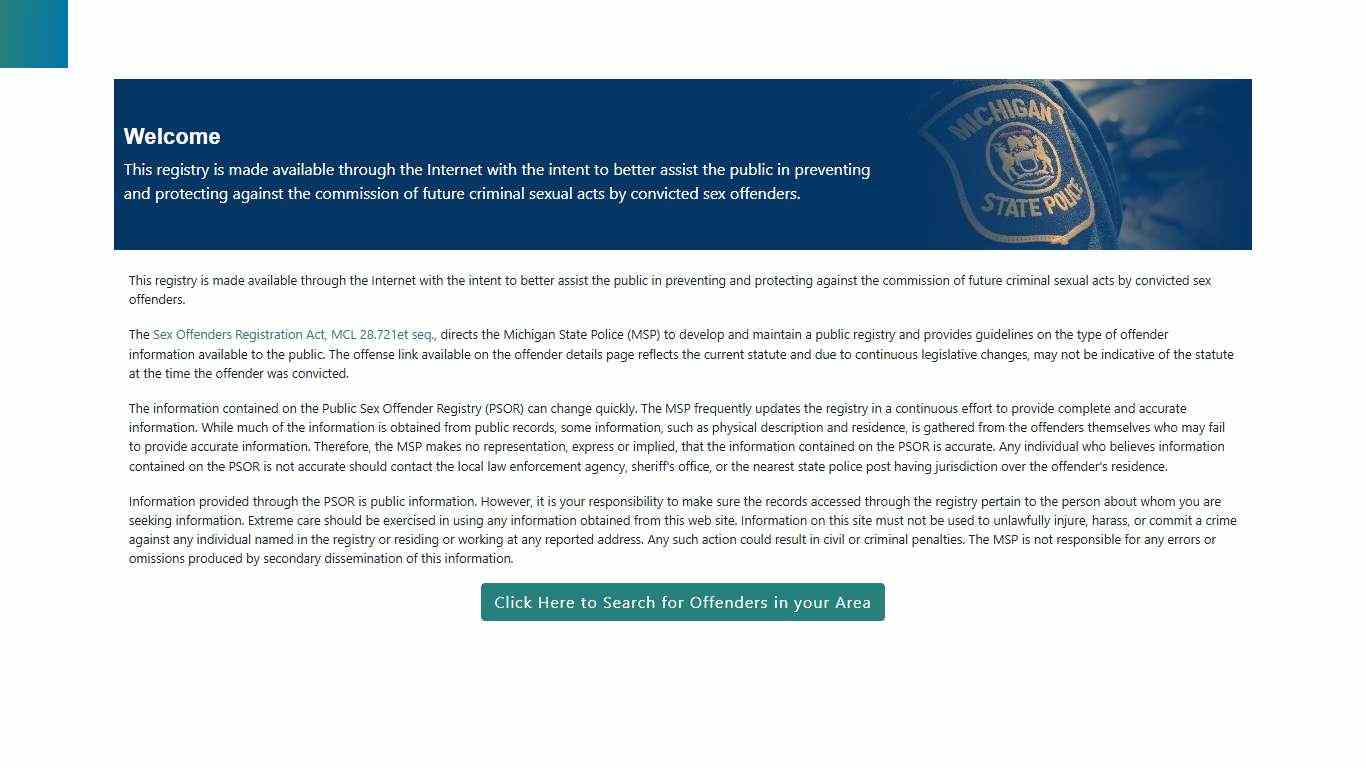 Home - Michigan Sex Offender Registry